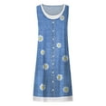 thumbnail image 4 of CHUANK Robes pour Femmes Décontractées Été Plage Printemps à Rayures Imprimé Mignon Soleil Sans Manches Vêtements de Vacances Robe Formelle pour Femme Vestido de Mujer, 4 of 5