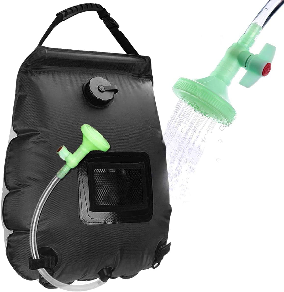 Camping Shower Bag, 5 Gallons Portable Solar Camp Shower Bag Perfectly