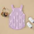thumbnail image 5 of UACY Baby Girl Boy Knit Easter Bunny Romper Sleeveless Bodysuit Jumpsuit My 1st Easter Outfit Cute Spring Clothes, 5 of 7