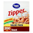 thumbnail image 5 of Great Value Double Zipper Snack Bags, 200 Count, 5 of 8