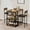 Retro, variant on Historyli 2PC Dining Table,Kitchen Table with 2 Upholstered Bar Chairs,3 Large Storage Shelves,Kitchen Bar Table Set for Small Space,Apartment,Studio,Breakfast,Gray