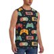 thumbnail image 2 of Fotbe Retro Video Game Men's Camiseta sin Mangas Estampada para Hombres, Playera Casual para Gimnasio, Entrenamiento, Playa-XX-Large, 2 of 7