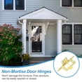 thumbnail image 4 of Uxcell Non-Mortise Door Hinges Heavy Duty Steel Flush Cabinet Hinges Gold, 4 of 7