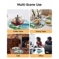 thumbnail image 2 of 15 Inch Round Placemats Set of 4, Teal Blue Mountain Non Slip Heat Insulation PP Table Mats, Farmhouse Cherry Blossoms Cranes Washable Place Mats for Kitchen Dining Party Table Decor, 2 of 7