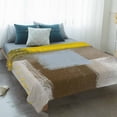 thumbnail image 4 of Yellow Brown Blanket Soft Cozy Warm Throw Blanket for Couch, Plush Fuzzy Flannel Fleece Blankets for Sofa, Abstract Blue White Vintage Oil Painting Bed Blankets Lightweight Gifts for Women, 40"x50", 4 of 9