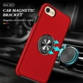 thumbnail image 6 of JTCASES for iPhone 6/6s Case, Car Mount Bracket 2-layer Hybird Shockproof PC TPU Anti-fall Slim Fit Lightweight Magnetic Cover for iPhone 6/6s, Red, 6 of 7