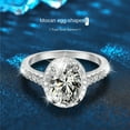 thumbnail image 2 of Whudwhu Exaggerated Design Silver Moissanite Ring with Diamond Elegance, 2 of 5