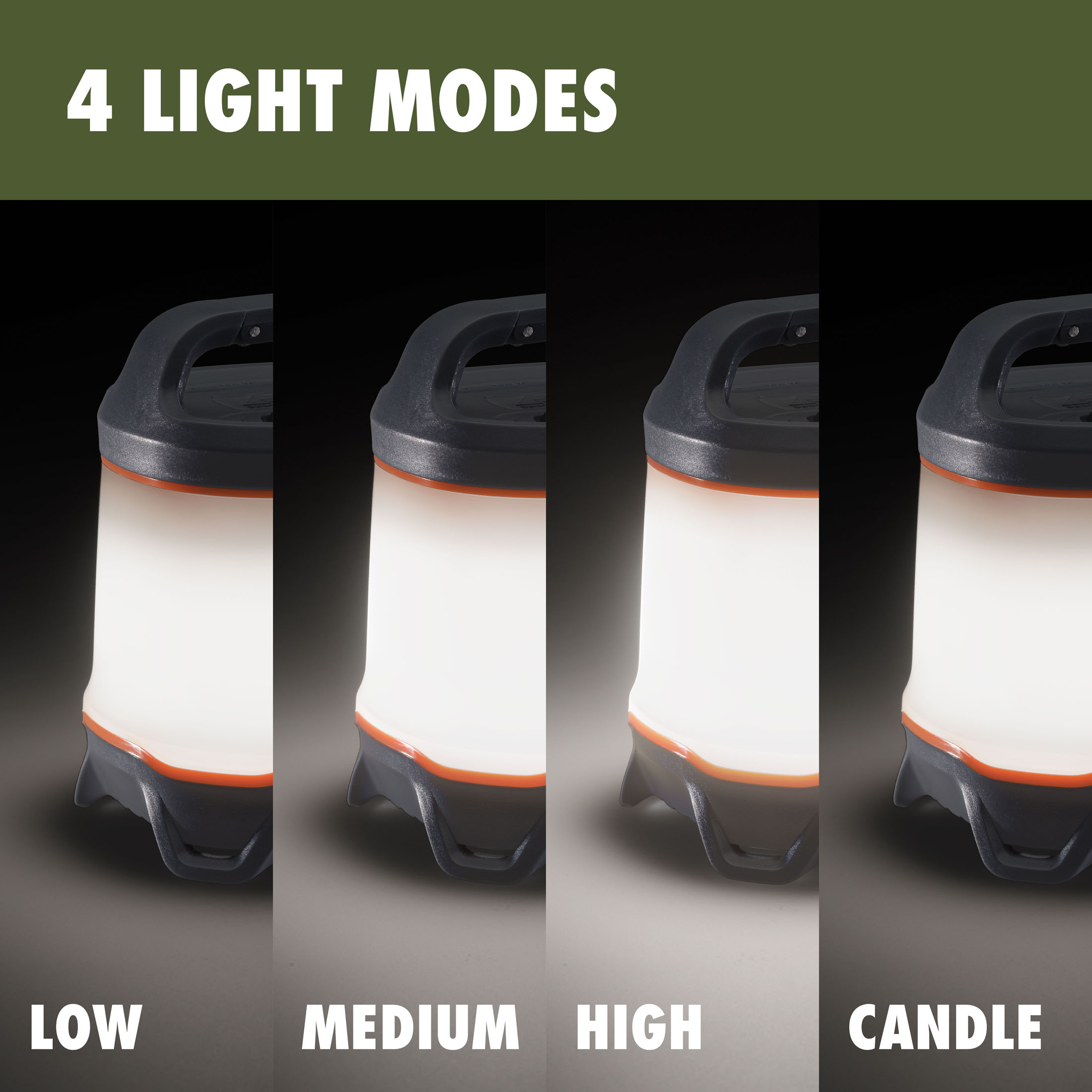 Linterna LED mini para acampar de 500 lúmenes con mango de mosquetón 4