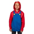 thumbnail image 3 of Super Mario Hoodie Boys Nintendo Long Sleeve Zip Up Jacket Lightweight Pullover Hooded Sweatshirt, 3 of 5