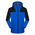 thumbnail image 3 of Elabch Womens Ski Jacket Waterproof Lightweight Rain Jackets Windbreaker Rain Coats with Hooded Outdoor Hiking Jackets Blue 4XL, 3 of 4