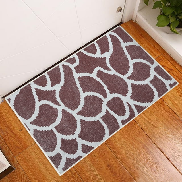 2 x 3 Foot Heavy Duty Low Pile Area Rug - Ultra-Thin Non Slip Area Rug - Washable Cotton Indoor Rug for Front Door Foyer Rug for Entryway