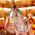 thumbnail image 6 of Crystal Glass Chicken-Shaped Candy Dish,Vintage Style Candy Bowl with Lid,Tabletop Dessert Plate Snack Bowl (A-Style), 6 of 9