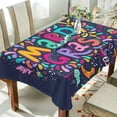 thumbnail image 4 of SKYSONIC Mardi Gras Tablecloth Waterproof Washable Polyester Square Table Cover Durable Tablecloth for Kitchen Dining Table Party Decor (54 X 54 Inch), 4 of 7