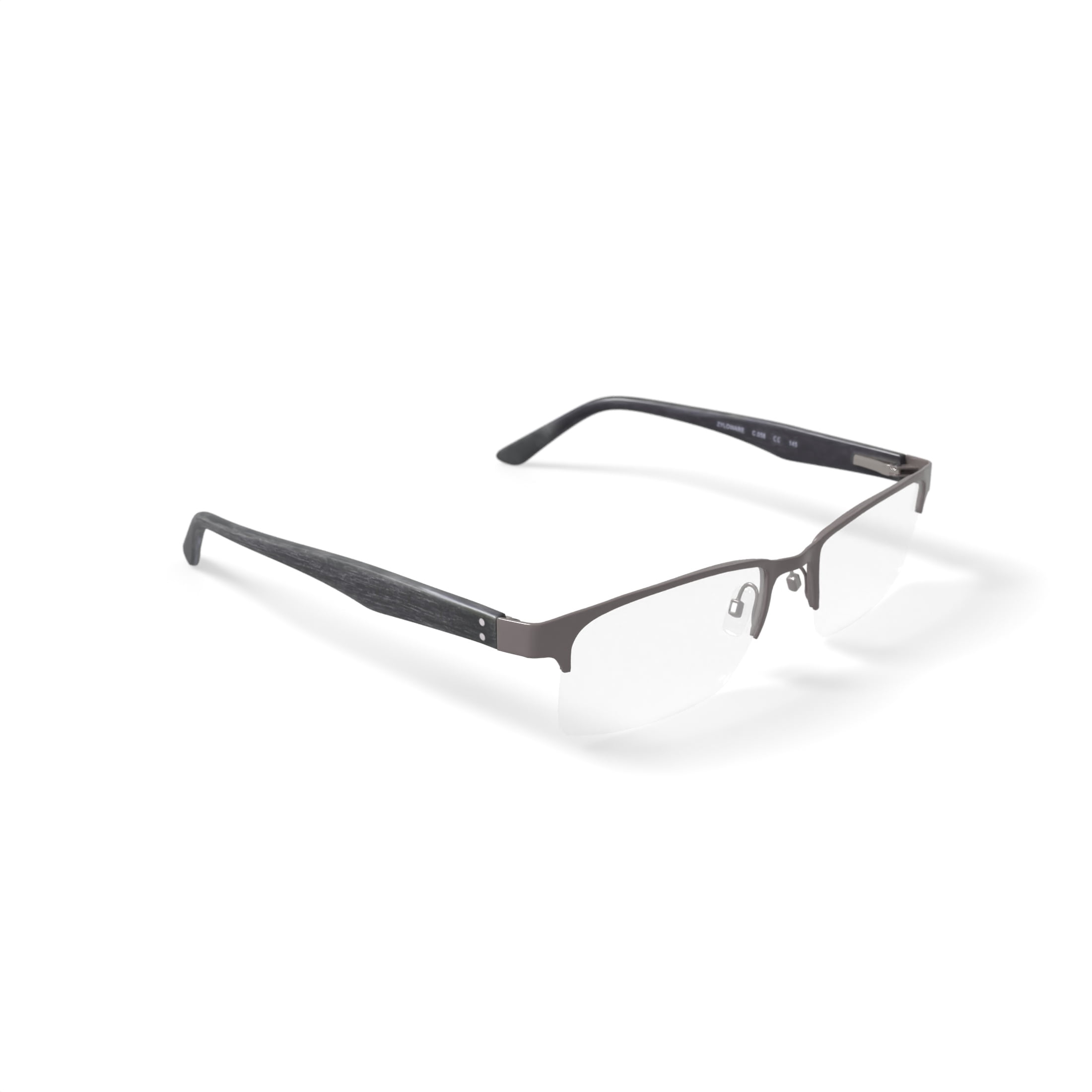Randy Jackson Men's 1068 Browline Prescription Eyeglasses with Case, Gunmetal