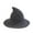 Dark Gray, variant on Witch Hat for Women in Wool or Yarn with Wide Brim and Pointed Top, Magician Costume Accessory for Halloween and Themed Parties