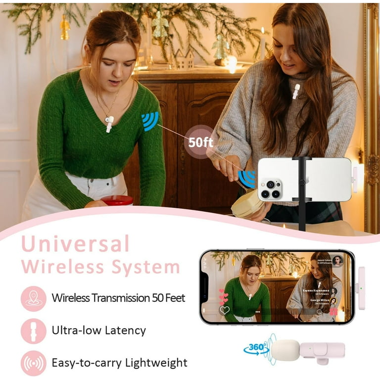 Microfono Lavalier Gilye Per Smartphone - Plug & Play, Riduzione Rumore, 10h Autonomia - Foto 4