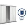 thumbnail image 6 of Absco EZI Slider 7' x 5' Metal Storage Shed - Surfmist, 6 of 12