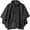Black, variant on SaphiRose Hooded Rain Poncho Waterproof Raincoat Jacket for Adults with Pockets Black Point