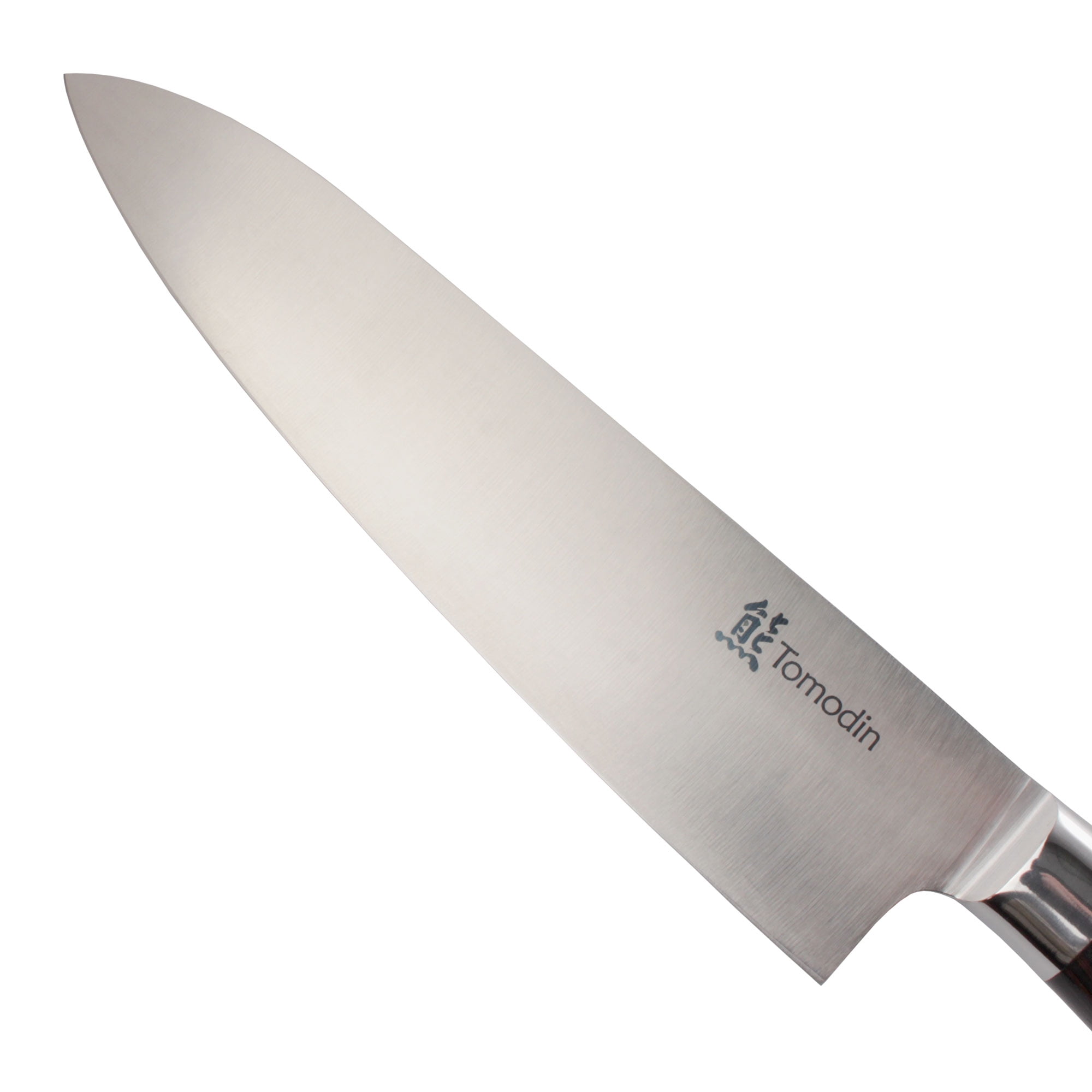 BambooMN Chef Knife - Smooth Blade Black Handle - 1 Knife