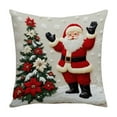 thumbnail image 2 of Taicans Christmas Decorations Throw Pillow Covers 18x18 in,Christmas Tree & Santa Claus Embroidered Pillow Covers,Embroidered Throw Pillow Covers for Holiday Decorations,Xmas Home Decoration, 2 of 5