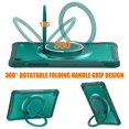 thumbnail image 4 of Case for Samsung Galaxy Tab A11+ 2025/ Galaxy Tab A9+ 2023 Handle Protective Cover 360 Rotating Ring Stand, Shockproof Dropproof Case for Kids Kickstand & Pencil Holder & Shoulder Strap,Dark Green, 4 of 10