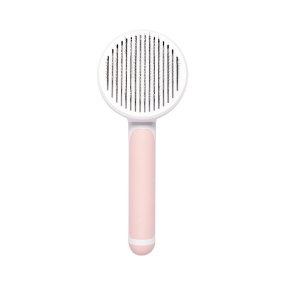 EGNMCR Brosses Peigne pour Animaux Aiguille en Acier Inoxydable Peigne Tête Ronde Peigne Brosse d'Épilation Auto-cleaning Comb Cleaning Comb
