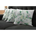 thumbnail image 5 of Ambesonne Green Throw Pillow Cover 4 Pack, Celtic Curved Lines Art, 18", Green Pink, 5 of 5