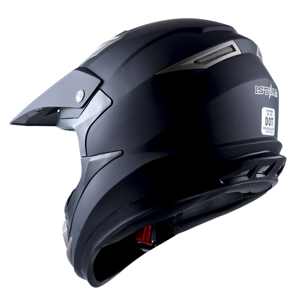 1STORM MOTORCYCLE BIKE FULL FACE HELMET HGXP14B BOOSTER MATT BLACK