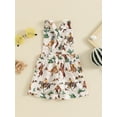 thumbnail image 6 of Caoirhny Baby Girl Summer Overalls Romper Casual Cowboy Print Corduroy Shorts Jumpsuit for Newborn Toddler Cute Clothes, 6 of 9