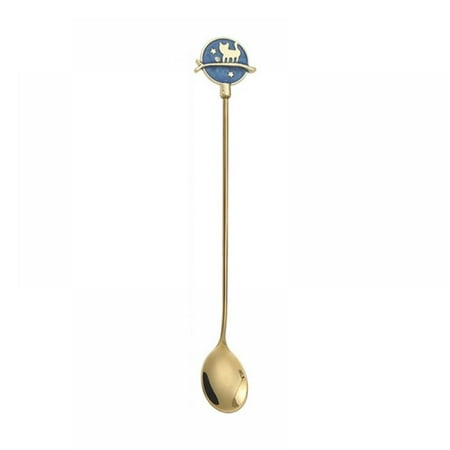 

Coffee Spoon Stainless Steel Sky Cat Spoon Dessert Snack Kids Scoop Ice Cream Spoon Teaspoon Fruit Fork Kitchen Tableware
