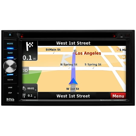 BOSS Audio - 6.5" - Built-in Navigation - Bluetooth - In-Dash CD/DVD/DM Receiver - Black