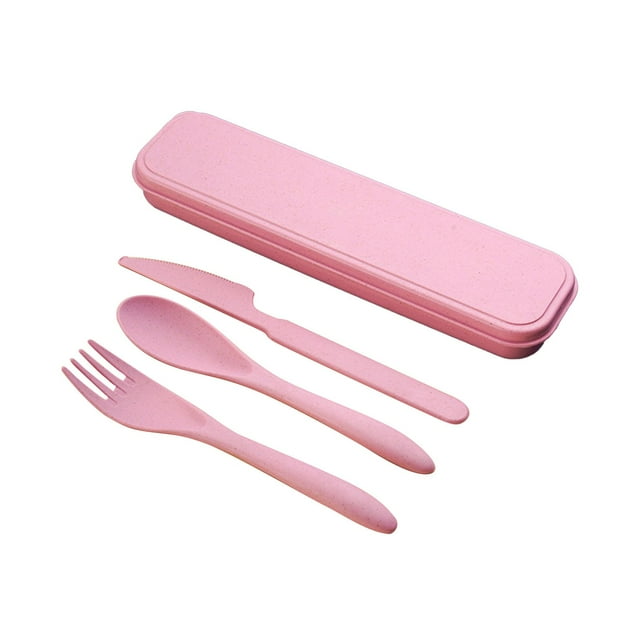 Ymkly Dinnerware Sets,Reusable Spoon Cutlery Fork Children's Adult Portable Lunch Box Cutlery Set For Travel Picnic Camping Or Daily Use At School,Tableware,Clearance Items(C)