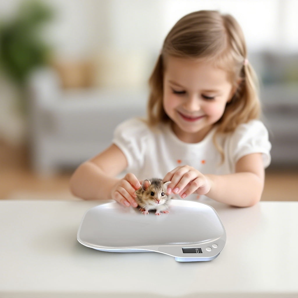 Digital Pet Scale for Small Animals 33 Lbs Capacity Electronic Weighing Scale with LCD Display Accurate Pet Weight Measurement for Cats and Dogs Ideal for and Puppies