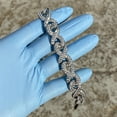 thumbnail image 5 of Mens Infinity Link Hip Hop Bracelet Iced Blinged Out Silver Tone 15MM Thick 8.5" Inch, 5 of 14