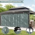 thumbnail image 3 of Pakunoda 14' X 6.5' Gazebo Universal Replacement Privacy 4-Panel Curtains, Waterproof Outdoor Privacy Curtains Calcite Blue Sidewall with Zipper for Patio 12' X 16' Gazebo, Curtain Only, 3 of 8