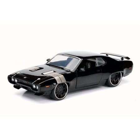 Jada Toys Fast & Furious 1:24 Dom's Plymouth GTX Die-cast Car - Toys for Kids - Black - Standard