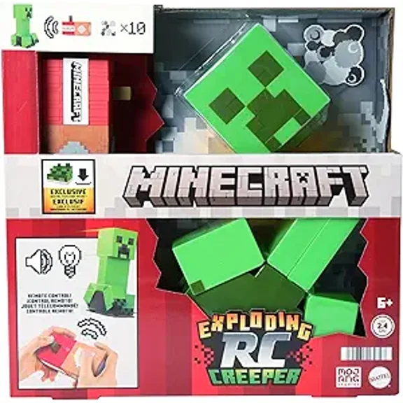 Minecraft Exploding RC Creeper with Lights & Sounds with 10 Explosion Particles and DLC Code