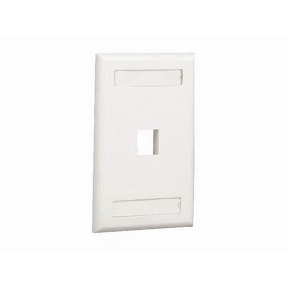 Panduit NK1FIWY Netkey 1-Port Gang Flush Mount Faceplate with Label