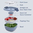 thumbnail image 2 of Bentgo Plastic Salad Container 5-Compartment Slate 54 oz or 6.75 Cups. (BGOSAL-S), Made for Portable Food Storage and Lunch Transportation, 2 of 8
