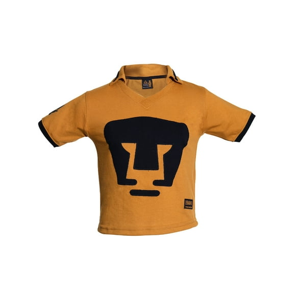 OLD SCHOOL SPORTS Pumas UNAM Retro 1980 manga corta Dorado/Azul Infantil OLD SCHOOL SPORTS Pumas de la UNAM Retro 1980 dorado/azul manga corta algodón