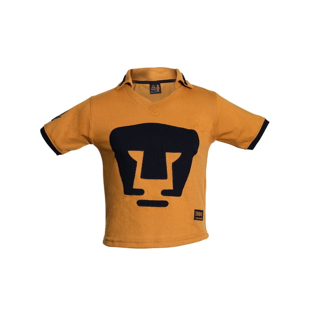 OLD SCHOOL SPORTS Pumas UNAM Retro 1980 manga corta Dorado/Azul Infantil OLD SCHOOL SPORTS Pumas de la UNAM Retro 1980 dorado/azul manga corta algodón