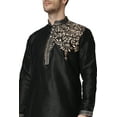 thumbnail image 4 of Royal Kurta Mens Silk Patchwork Kurta Salwar Set, 4 of 6