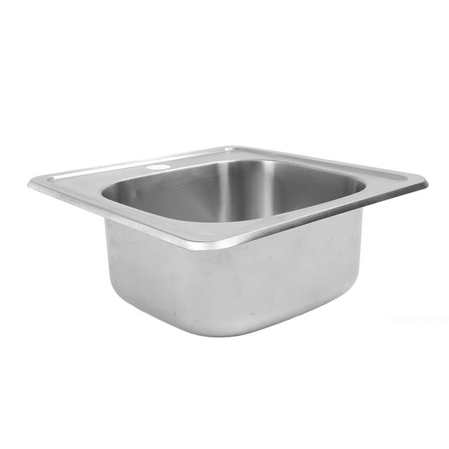 Évier RV, Installation Encastrée en Acier Inoxydable 304 Évier de Cuisine RV Polyvalent Grande Capacité 12L 380 X 380 X 150mm avec Sortie 40mm pour Food Truck
