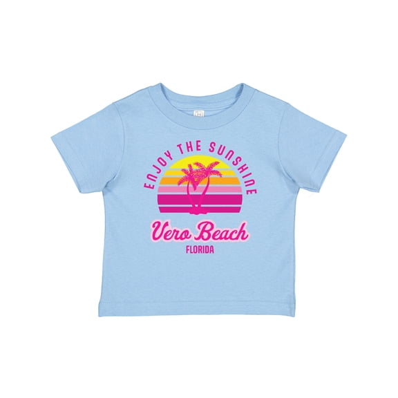Inktastic Summer Enjoy the Sunshine Vero Beach Florida in Pink Boys or Girls Baby T-Shirt