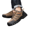 thumbnail image 3 of NOKIO Men's Hiking Shoes Wate𝗋proof Non-S𝗅ip Outdoor Sneakers Breathable Wide Width Sport Shoes Mid Top 𝖫a𝖼e Up Athlet𝗂c Shoes for Camping Climbing Backpacking Running for Back to College, 3 of 9