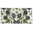 thumbnail image 7 of Yayeee Kitchen Curtains Tier Set of 2 Light Filtering 57"x24" Over Sink Window Panels, Navy Flower, 7 of 7