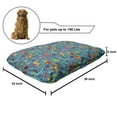 thumbnail image 2 of Dinosaur Party Pet Bed, Pattern in Cartoon Style Prehistoric Period Illustration Plants and Volcanos, Resistant Pad for Dogs and Cats Cushion with Removable Cover, 24" x 39", Multicolor, by Ambesonne, 2 of 4