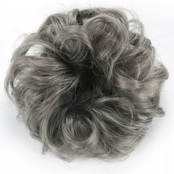 Nvzi-a Messy Bun Hair Piece Wavy Curly for Women Hair Bun Hair Piece with Elastic Band Scrunchies Stretchy Fluffy Chignon Ponytail Hairpieces Updos for Women,D