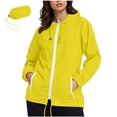 thumbnail image 2 of Kukoosong Oversized Women's Rainproof Jacket Outdoor Lightweight Zipper Athletic Jacket with Pockets, 2 of 6
