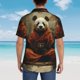 thumbnail image 4 of Fotbe Jungle Meditating Panda Camisa Hawaiana para Hombre Unisex – Camisa Casual de Verano con Botones de Manga Corta de Algodón y Lino,XX-Large, 4 of 7